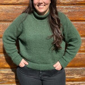 Hand Knit Green Sweater